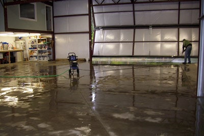 Garage Floor Cleaning